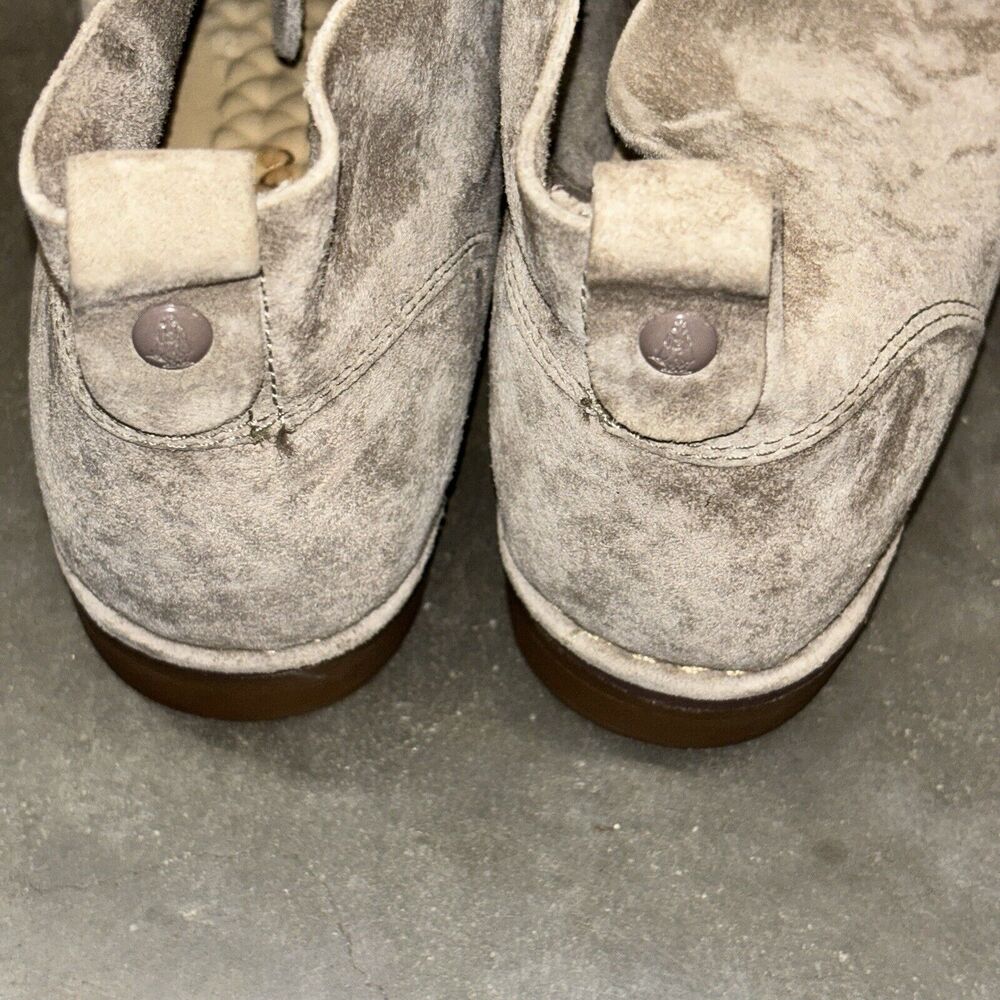 Hush Puppies Sz 6.5 Cyra Catelyn Suede Leather Chukka Ankle Boot Laced Up Casual - Picture 5 of 12